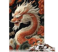 Puzzle adulte Dragon brodé 1000 pièces Puzzle en papier pour l'âge 18 ans et plus Jeu difficile 1000 pièces (75x50 cm)