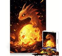 Puzzle Adulte Éclosion d'un bébé Dragon 1000 pièces, pour la mémoire et Le Bien-être, idéal pour Un Noël Relaxant et Plein de Surprises (38x26cm)