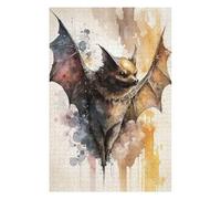 Puzzle Adulte Elegant Bat in Watercolor, Format 1000 PCS | Cadeau sans écran pour Noël : moment puzzle seul ou à plusieurs à la maison.