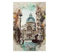 Puzzle Adulte en Bois Bucharest Watercolor, Format 1000 PCS