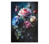 Puzzle Adulte en Bois Colorful Flowers Roses, Format 1000 PCS