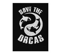 Puzzle Adulte en Bois Save The Orcas Orca Killer, 500 PCS