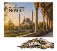 Puzzle Adulte en Bois, Visit Sultan Ahmed Mosque, 1000 pièces | Un moment puzzle à partager - une progression régulière pendant une soirée calme.