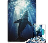 Puzzle Adulte en Bois Whale Swimming Towards The Sun, Format 500 PCS