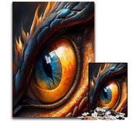Puzzle Adulte en Papier représentant Un œil de Dragon Jeu créatif pour la Famille décoration d'intérieur Cadeau de Noël idéal pour Les Adolescents 1 000 pièces (38 x 26 cm)