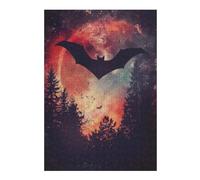 Puzzle Adulte en Plusieurs Pièces Bat Silhouette Galaxy Puzzle Familial : Un Défi Difficile, Un pour Les Amis Et La Famille 38x26cm/1000pcs