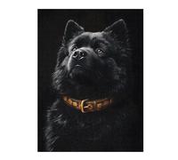 Puzzle Adulte en Plusieurs Pièces Black & Gold Chow-Chow Puzzle Familial : Un Défi Difficile, Un pour Les Amis Et La Famille 52x38cm/1000pcs