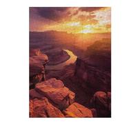 Puzzle Adulte en Plusieurs Pièces Canyon Glow at Sundown Puzzle Familial : Un Défi Difficile, Un pour Les Amis Et La Famille 52x38cm/1000pcs