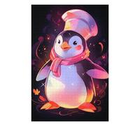 Puzzle Adulte en Plusieurs Pièces Cute Penguin Chef Puzzle Familial : Un Défi Difficile, Un pour Les Amis Et La Famille 75x50cm/1000pcs