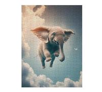 Puzzle Adulte en Plusieurs Pièces Elephant Flying Animal Puzzle Familial : Un Défi Difficile, Un pour Les Amis Et La Famille 52x38cm/1000pcs