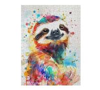 Puzzle Adulte en Plusieurs Pièces Funny Sloth Watercolor Puzzle Familial : Un Défi Difficile, Un pour Les Amis Et La Famille 52x38cm/1000pcs