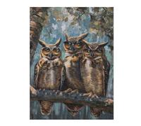 Puzzle Adulte en Plusieurs Pièces Hilarious Owls Sunglasses Puzzle Familial : Un Défi Difficile, Un pour Les Amis Et La Famille 52x38cm/1000pcs