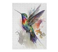 Puzzle Adulte en Plusieurs Pièces Hummingbird Watercolor Puzzle Familial : Un Défi Difficile, Un pour Les Amis Et La Famille 52x38cm/1000pcs