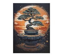 Puzzle Adulte en Plusieurs Pièces Japanese Eternal Bonsai Puzzle Familial : Un Défi Difficile, Un pour Les Amis Et La Famille 52x38cm/1000pcs