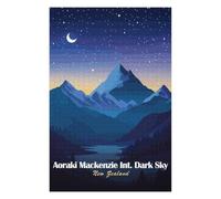 Puzzle Adulte en Plusieurs Pièces New Zealand Dark Sky Puzzle Familial : Un Défi Difficile, Un pour Les Amis Et La Famille 75x50cm/1000pcs