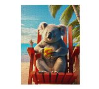 Puzzle Adulte en Plusieurs Pièces Raccoon Healing The Beach Puzzle Familial : Un Défi Difficile, Un pour Les Amis Et La Famille 52x38cm/1000pcs