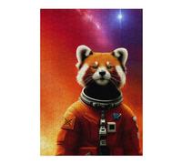 Puzzle Adulte en Plusieurs Pièces Red Panda Astronaut in Space Puzzle Familial : Un Défi Difficile, Un pour Les Amis Et La Famille 38x26cm/1000pcs