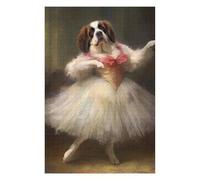 Puzzle Adulte en Plusieurs Pièces Saint Bernard Ballerina Puzzle Familial : Un Défi Difficile, Un pour Les Amis Et La Famille 75x50cm/1000pcs