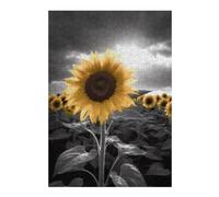 Puzzle Adulte en Plusieurs Pièces Sunflower Black White Puzzle Familial : Un Défi Difficile, Un pour Les Amis Et La Famille 38x26cm/1000pcs