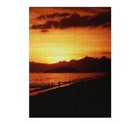 Puzzle Adulte en Plusieurs Pièces Sunset on The Beach Puzzle Familial : Un Défi Difficile, Un pour Les Amis Et La Famille 52x38cm/1000pcs