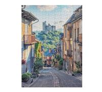 Puzzle Adulte en Plusieurs Pièces The Village of Najac Puzzle Familial : Un Défi Difficile, Un pour Les Amis Et La Famille 52x38cm/1000pcs