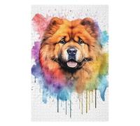 Puzzle Adulte en Plusieurs Pièces Watercolor Chowchow Puzzle Familial : Un Défi Difficile, Un pour Les Amis Et La Famille 75x50cm/1000pcs
