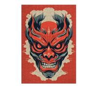 Puzzle Adulte en Plusieurs Pièces Yokai Oni Japanese Mask Puzzle Familial : Un Défi Difficile, Un pour Les Amis Et La Famille 38x26cm/1000pcs