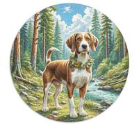 Puzzle Adulte & Enfant 12+ 1000 Pièces Pointeur à Cheveux Courts Allemand Animaux - Ronde, Décoration Moderne, Anti-Stress, Activités Familiales, 1000pcs (67.5x67.5cm)