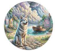 Puzzle Adulte & Enfant 12+ 1000 Pièces Spitz Allemand Animaux - Ronde, Anti-Stress, Jeu D’Intelligence, Cadeau, 1000pcs (67.5x67.5cm)