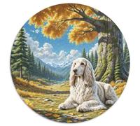 Puzzle Adulte & Enfant 12+ 1000 Pièces Terrier de Bedlington Animaux - Ronde, Qualité Supérieure, Anti-Stress, Cadeau, 1000pcs (67.5x67.5cm)