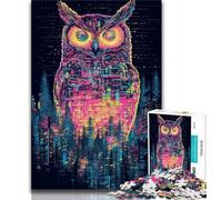 Puzzle Adulte Fantasy Owl 1000 pièces, Jeu Stimulant et Jeu Familial idéal comme Cadeau pour Toute la Famille 38x26cm