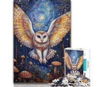 Puzzle Adulte Fantasy Owl 1000 pièces pour Adultes et Adolescents pour Passer Un Bon Moment à la Maison et renforcer l'amour Entre Couples (50x75cm)