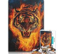 Puzzle Adulte Fantasy Tiger 1000 pièces pour Adultes et Adolescents pour Passer Un Bon Moment à la Maison et renforcer l'amour Entre Couples (26x38cm)