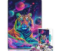 Puzzle Adulte Fantasy Tiger 1000 pièces pour Adultes et Adolescents pour Passer Un Bon Moment à la Maison et renforcer l'amour Entre Couples (50x75cm)