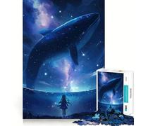 Puzzle Adulte Fille Baleine et Ciel étoilé 1000 pièces Découpe de Haute précision Facile à Apprendre Plaisir en Famille (38x52cm)