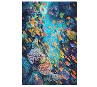 Puzzle Adulte Fish Puzzle 1000 Pièces pour Adultes Et EnfFourmis À Partir De 12 Ans Puzzles en Bois Casse-tête （78×53cm）