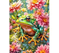 Puzzle Adulte Fleur de Grenouille, DIY Jigsaw Puzzle 30 pièces Adultes 25x20cm, Divertissement Créatif, Détente & Relaxation Puzzles de Qualité Supérieure Cadeau