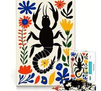 Puzzle Adulte Fleur du Zodiaque Scorpion 1000 pièces Jeu d'entraînement cérébral Détente et créativité Cadeau Artistique (50x75cm)