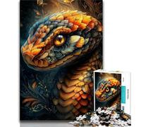 Puzzle Adulte Fleur Serpent 1000 pièces, Jeu Familial Anti-Stress, défi Difficile, Collection d'artistes, Beaux-Arts (38x26cm)