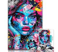 Puzzle Adulte Flower Girl 1000 pièces pour Adultes et Adolescents, pour Passer Un Bon Moment à la Maison et renforcer l'amour Entre Couples 26x38cm