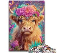 Puzzle Adulte Flower Yak 1000 pièces, Difficile, Aide Le Cerveau à exercer, Jouets addictifs pour cultiver la Patience, Excellent Cadeau (38x26cm)