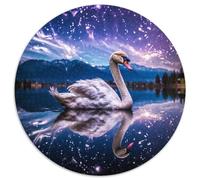 Puzzle Adulte Galaxy Purple Swan 1000 pièces en Carton, activité familiale, décoration d'intérieur, Cadeau de Noël (67,5x67,5cm)