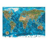 Puzzle adulte géant carte du monde : les plus belles merveilles - 12000 pieces - collection monument et pays - mappemonde - nouveauté