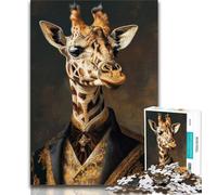 Puzzle Adulte Girafe Art 1000 pièces pour Adolescents Jeu Stimulant et Jeu Familial Interaction Parent-Enfant (50x75cm)