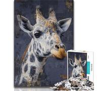 Puzzle Adulte Girafe Noir et Or 1000 pièces, Jeu Familial Difficile, Anti-Stress, défi Difficile, Cadeaux du Père Noël Secret (50x75cm)