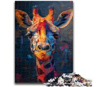 Puzzle Adulte Girafe Noir et Or 1000 pièces, stimule Le Cerveau, Jouets addictifs pour cultiver la Patience, décoration Parfaite 50x75cm