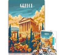 Puzzle Adulte Grèce Antique Gloire 1000 pièces pour Adolescents, Jeu Stimulant et Jeu Familial, Interaction Parent-Enfant 26x38cm