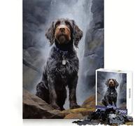 Puzzle Adulte Griffon d'arrêt à Poil Dur 1000 pièces Bien-être Mental Activité sereine Bords tranchants Cadeau spécial (38x52cm)