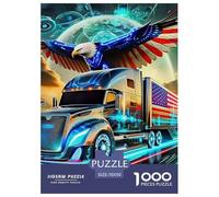 Puzzle Adulte Gros camion1000 Pièces Jeu Éducatif Puzzle Décoratif Cool Car Design Puzzles Cadeaux pour Hommes pour Adultes Enfants 70x50cm/1000pcs