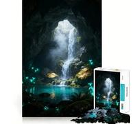 Puzzle Adulte Grotte Mystique et Cascade 1000 Pièces Jeu d'exercice Mental apaisant Design et Assemblage Cadeau Exceptionnel (38x26cm)